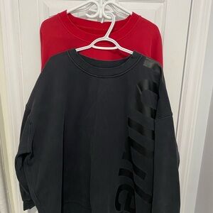 lululemon athletica Red and Black Sweatshirts